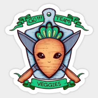 Carrot and Knife Coat of Arms Sticker